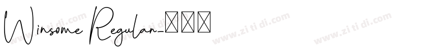 Winsome Regular字体转换